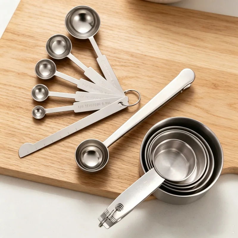 Home Cooking Cookbook - Set di Cucchiai Dosatori Impilabili in